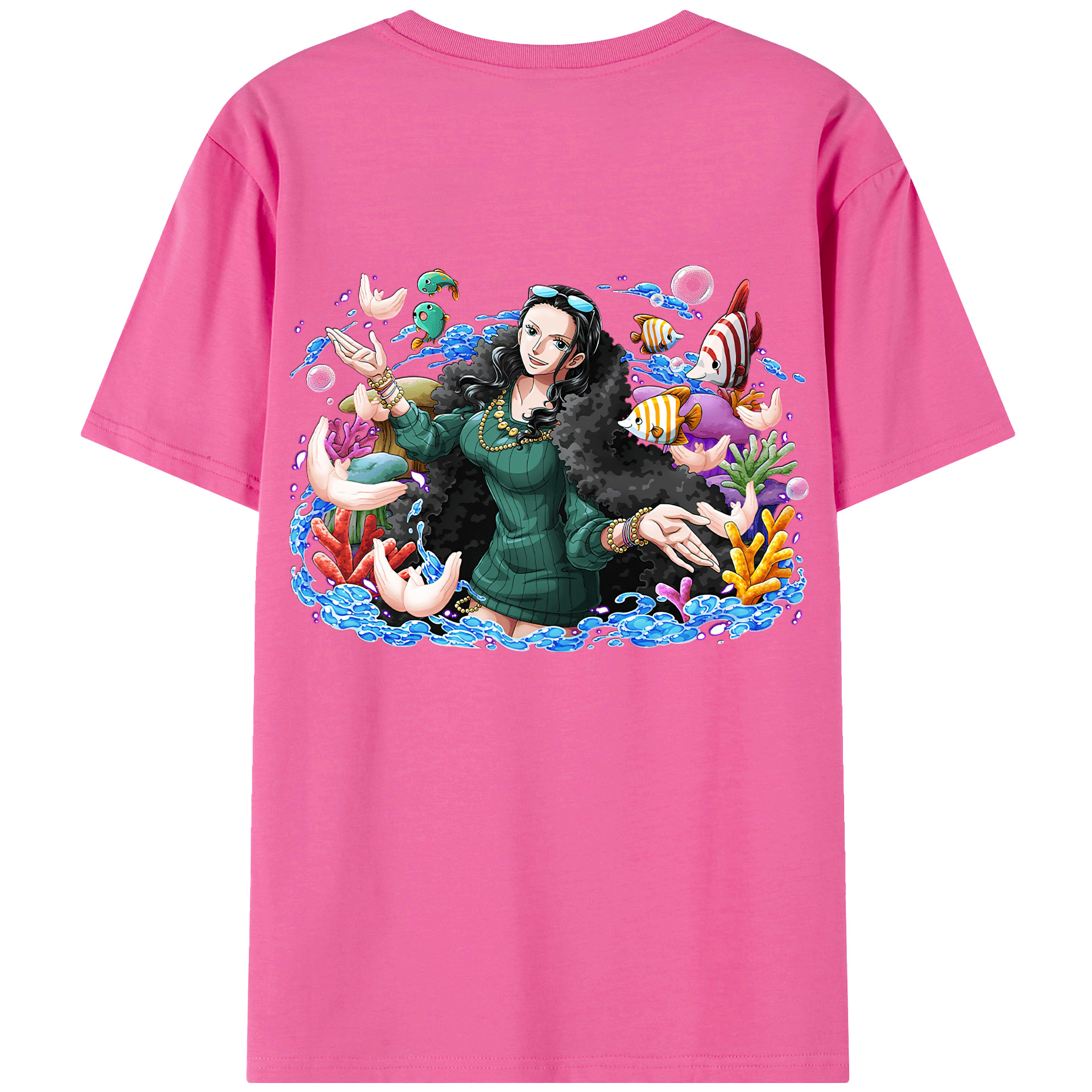 ワンピース ニコ・ロビン ONE PIECE Nico Robin レディース半袖Tシャツ(バックプリント)